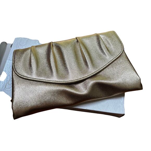 Vintage Avon original boxed evening bag clutch purse gold metallic 1960’s style - Picture 2 of 7